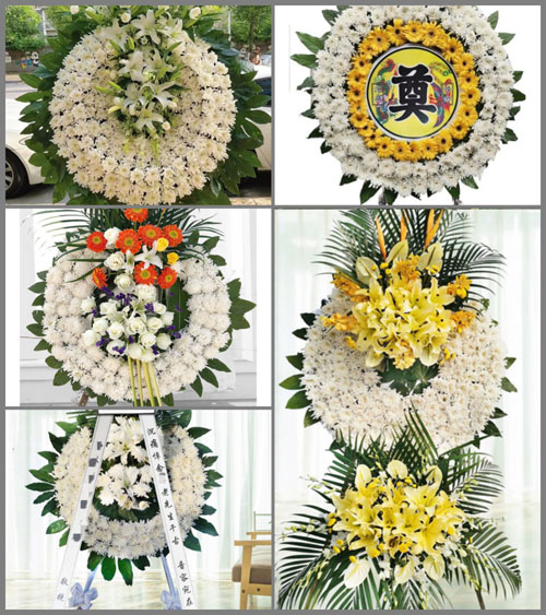 湖南常德武陵区白鹤山乡东山村花圈速递